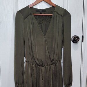 Guess Long Sleeve Lace-trim Romper - Green